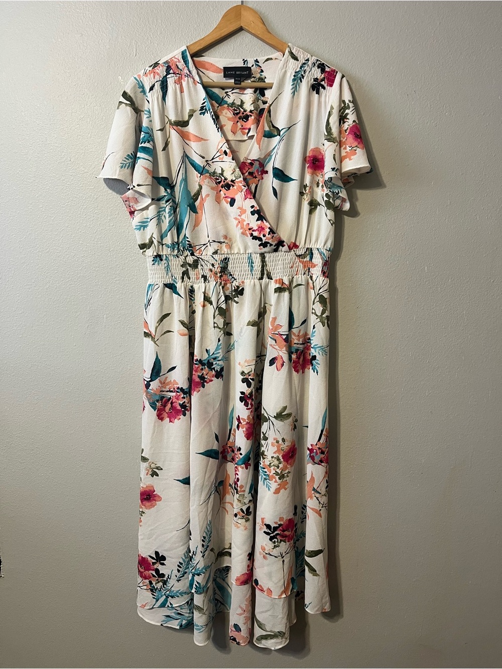 Lane Bryant High Low Cottagecore Garden Party Spring Summer Floral Dress Sz18/20